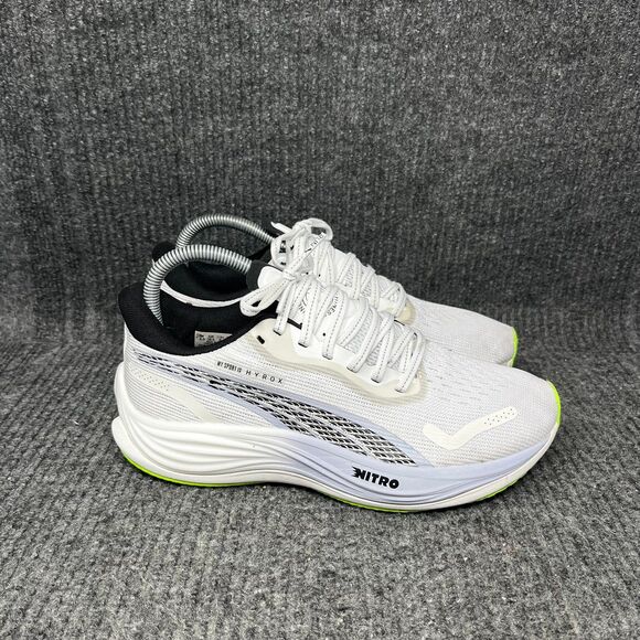 Puma Velocity Nitro 3 Athletic Running Shoes White Grey Green Women’s Size 8 - Picture 1 of 8